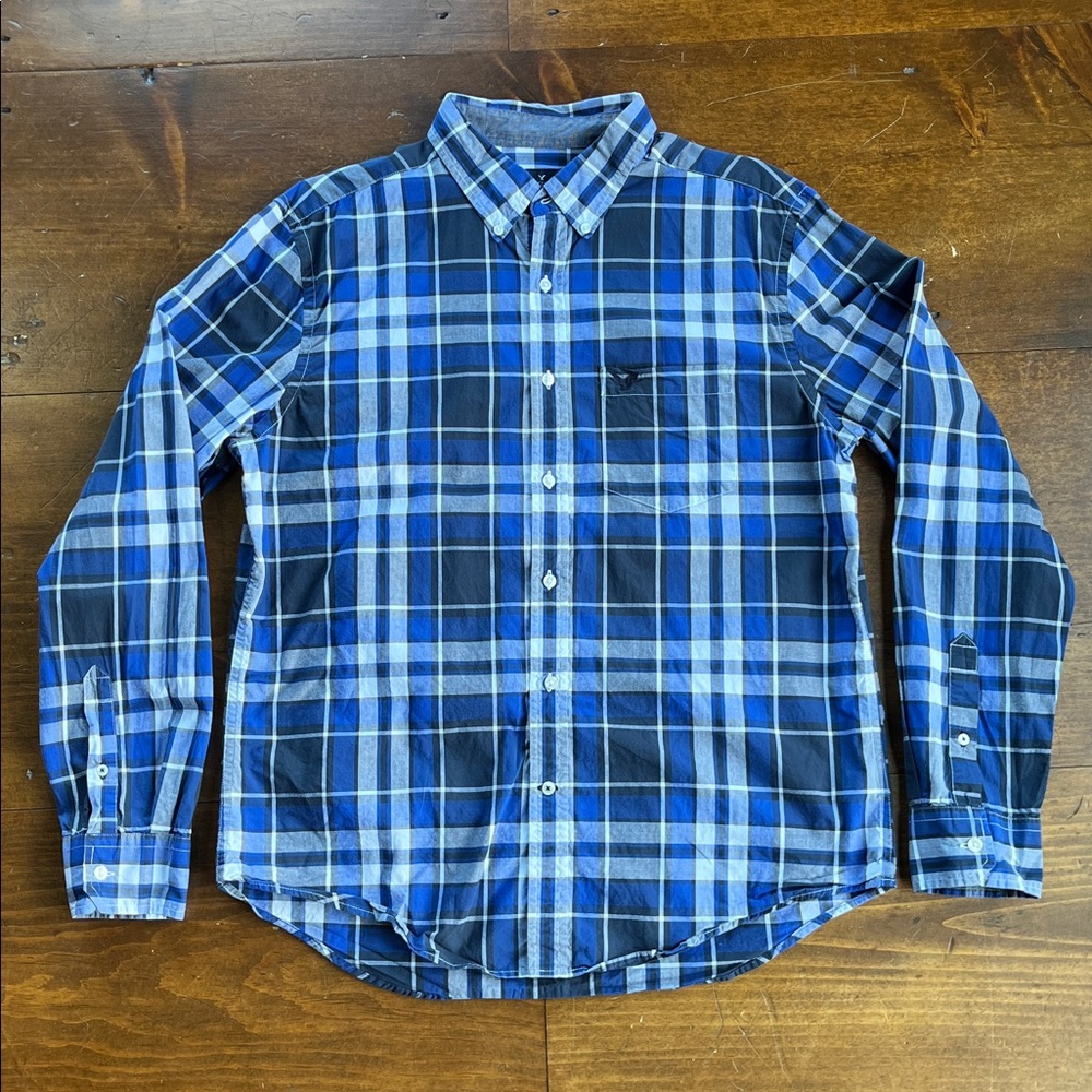 American Eagle Classic Fit Button Down Shirt Sz L